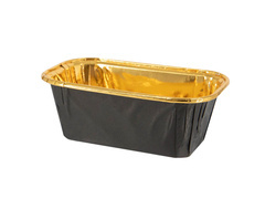 Mini palacsintaformák fekete és arany színben - 11 x 4 cm - 10 db.