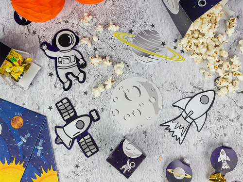 Kétoldalas dekoráció Kozmosz - 12 db.