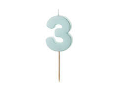 Hármas számú kék gyertya - 3 - 1 db.