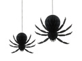 Függő rozettás dekoráció Pók Halloweenre - 2 db.