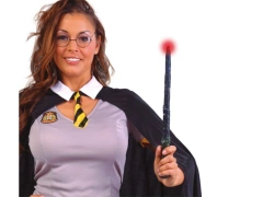 Fekete világító varázspálca - 1 db.