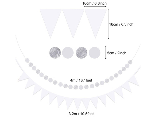 Fehér dekorációs készlet - 18 db.