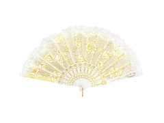 Ventilátor arany rózsákkal - 1 db.