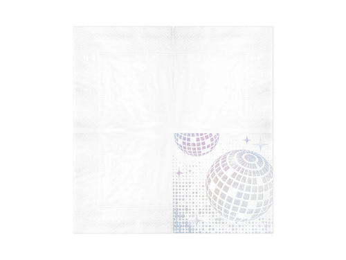 Disco Silver szalvéta - 33 cm - 10 db.