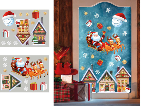 Elektrosztatikus dekoráció karácsonyi Télapó karácsonyra