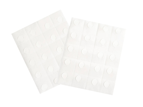 Kétoldalas ragasztópöttyök buborékcsomagolásban - 100 darab