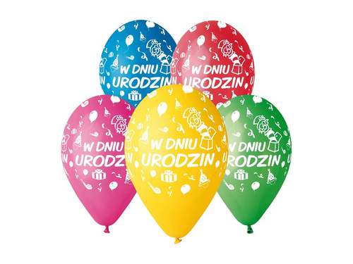 Pasztell lufi mix színek Születésnapon - 30 cm - 5 db.