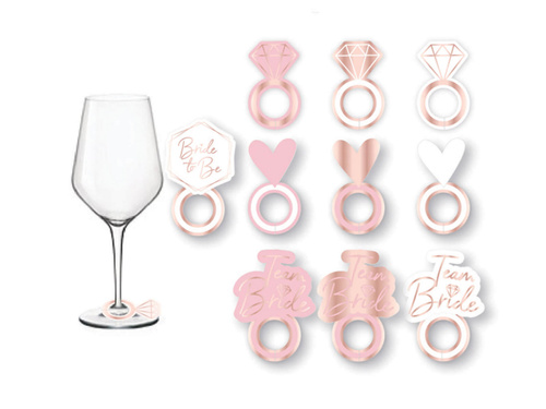 Csajozós esti pohár topper - 8 db.