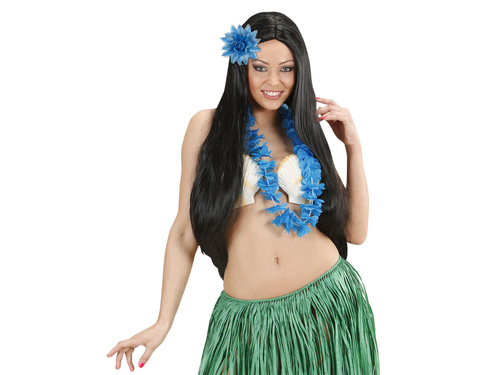 Hawaii azúrkék virágos kitűző - 1 db.