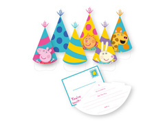 Peppa Pig születésnapi meghívók - 6 db.
