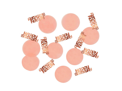 Boldog születésnapot konfetti rózsaszín arany - 25g