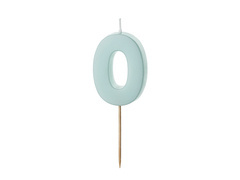 Kék nullás gyertya - 0 - 1 db.