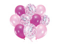 Készlet latex lufi rózsaszín - 30 cm - 10 db.