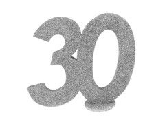 Asztali dekoráció Thirtysomething silver 30 - 1 db.