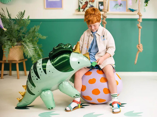 3D Triceratops zöld fólialufi - 93 x 49 cm - 1 db.