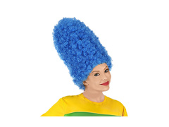 Göndör kék kúp paróka