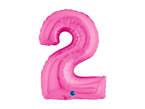 Fólia lufi 2 fukszia - 14" - 1 db.