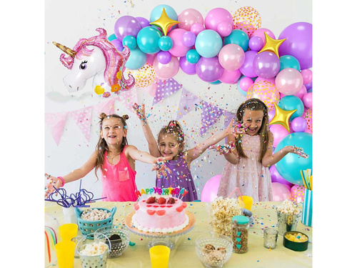 Többszínű lufi girland lufi készlet - 93 db.