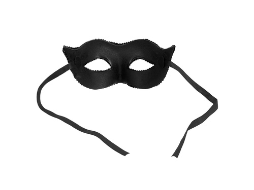 Fekete farsangi maszk flitterekkel - 1 db.