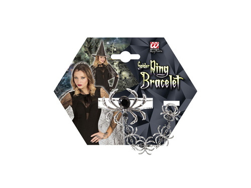 Karkötő-gyűrű pókkal