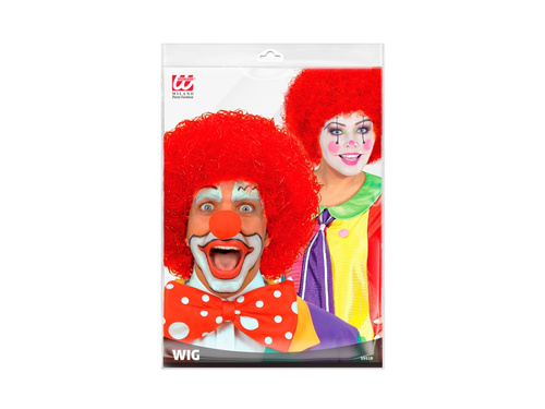 Vörös bohóc paróka afro haj