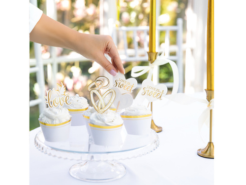 Esküvői muffin kiszúrók - 10 cm - 12 db.