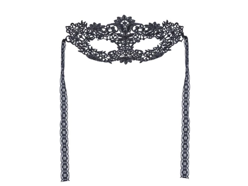 Fekete csipke farsangi maszk - 1 db.