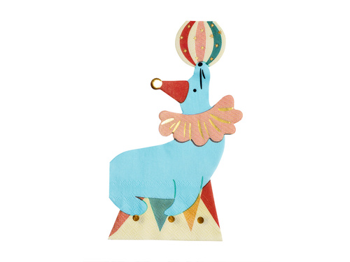 Csészék + tányérok + papírszalvéták Circus - 36 db.