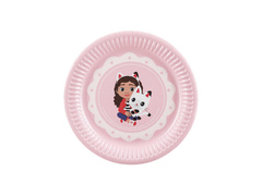 Papírtányérok Gabi macskaház szülinapjára - 18 cm - 6 db.