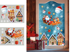 Elektrosztatikus dekoráció karácsonyi Télapó karácsonyra