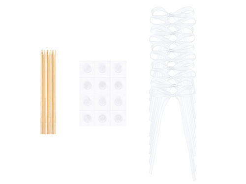 Cake Cupcake Picks - fehér - 10 db.