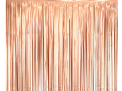 Függöny - Ajtófüggöny matt rózsaszín arany - 100 x 200 cm