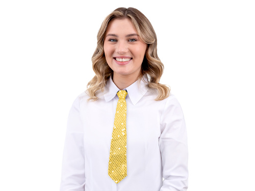 Flitteres nyakkendő - arany - 36 cm - 1 db.