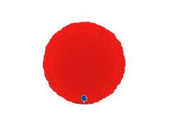 Kerek matt piros fólialufi - 14" - 1 db.