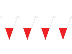 Lengyelország zászlaja függő transzparens - 5 m