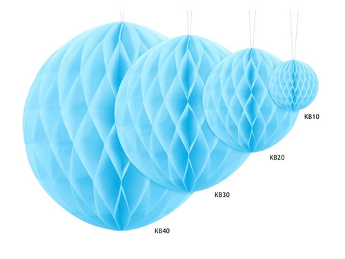 Kék gömb akasztós dekoráció - 30 cm - 1 db.
