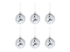Ezüst diszkógömb - 5 cm - 6 db.