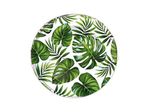 Trópusi levelek papírtányér - 23 cm - 6 db.