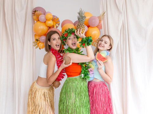 Hawaii hosszú szoknya rózsaszín - 77 cm - 1 db.