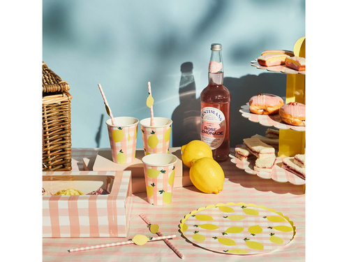 Citromos papírtányér - 23 cm - 8 db.