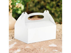 Dekoratív fehér torta dobozok - 10 db.