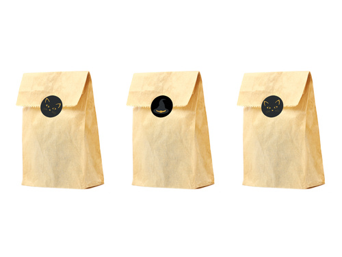 Boszorkány és macska Halloween szett cukorkás zacskók - 6db.