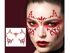 Öntapadós arcmatricák piros - 1 op.