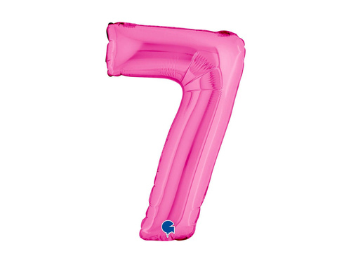 7-es számú fukszia színű fólialufi - 14" - 1 db.