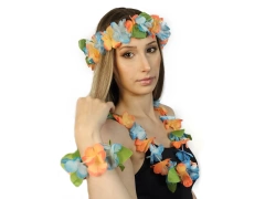 Hawaii szett narancs és kék - 4 elem