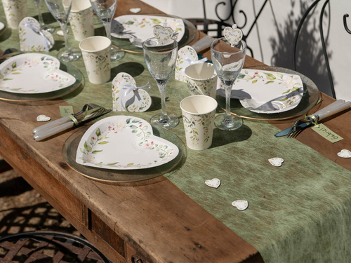 Nem szőtt asztali futó dekoráció - olíva - 30 cm x 5 m - 1 db.