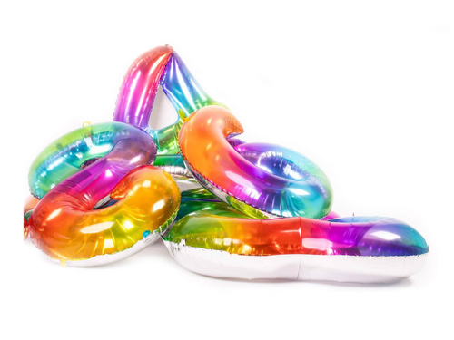 0 szivárványos fólialufi - 86 cm - 1 db.