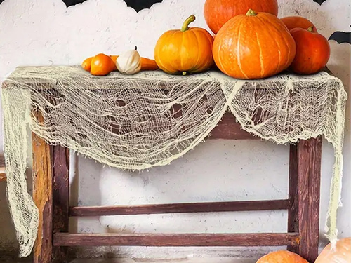 Halloween krémszínű háló - 76 x 300 cm - 1 db.