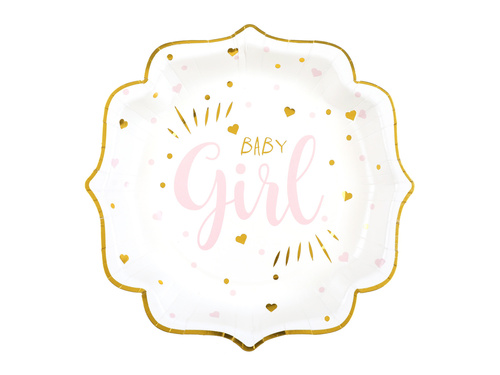 Baby Girl papírtányér - 21 cm - 10 db.
