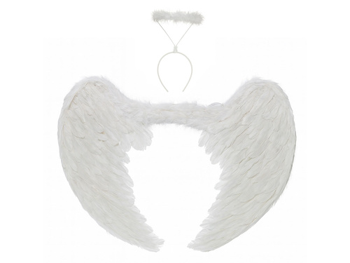 Angyalszárny készlet fehér 80 x 60 cm és Aureole